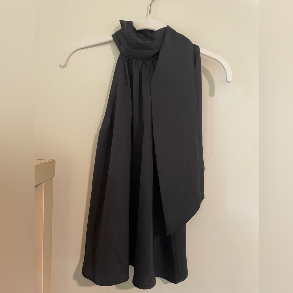 Satin Halter Top with Satin Scarf